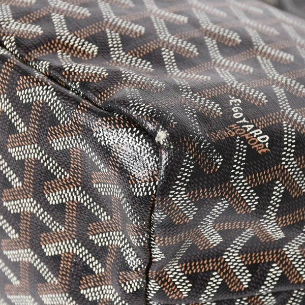 GOYARD ゴヤール Saint Louis PM サンルイ PM トートバッグ STLCROPMLTY01CL01P PVC レザー ブラック 良品 中古 4a005258