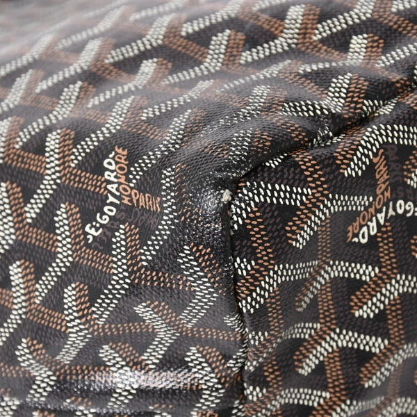 GOYARD ゴヤール Saint Louis PM サンルイ PM トートバッグ STLCROPMLTY01CL01P PVC レザー ブラック 良品 中古 4a005258