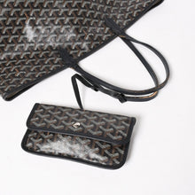 画像をギャラリービューアに読み込む, GOYARD ゴヤール Saint Louis PM サンルイ PM トートバッグ STLCROPMLTY01CL01P PVC レザー ブラック 良品 中古 4a005258
