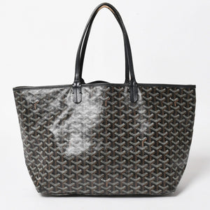GOYARD ゴヤール Saint Louis PM サンルイ PM トートバッグ STLCROPMLTY01CL01P PVC レザー ブラック 良品 中古 4a005258