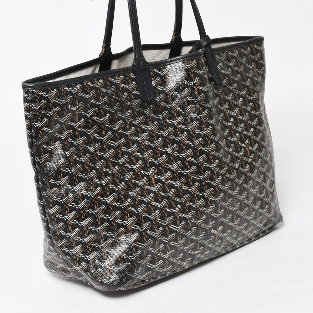 GOYARD Saint Louis PM Saint Louis PM Tote Bag STLCROPMLTY01CL01P PVC Leather Black Good Used 4a005258