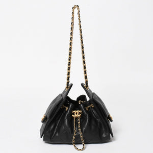 極美品 CHANEL シャネル CHANEL 25 ミニ チェーンショルダーバッグ AS5631 ランダム番台 ココマーク キャビアスキン 中古 4a005368
