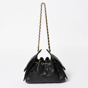 極美品 CHANEL シャネル CHANEL 25 ミニ チェーンショルダーバッグ AS5631 ランダム番台 ココマーク キャビアスキン 中古 4a005368