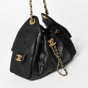 極美品 CHANEL シャネル CHANEL 25 ミニ チェーンショルダーバッグ AS5631 ランダム番台 ココマーク キャビアスキン 中古 4a005368