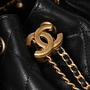 極美品 CHANEL シャネル CHANEL 25 ミニ チェーンショルダーバッグ AS5631 ランダム番台 ココマーク キャビアスキン 中古 4a005368