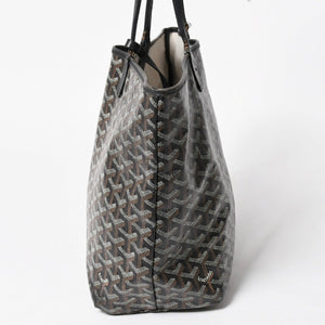 GOYARD ゴヤール Saint Louis PM サンルイ PM トートバッグ STLCROPMLTY01CL01P PVC レザー ブラック 良品 中古 4a005258