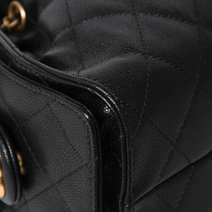 極美品 CHANEL シャネル CHANEL 25 ミニ チェーンショルダーバッグ AS5631 ランダム番台 ココマーク キャビアスキン 中古 4a005368
