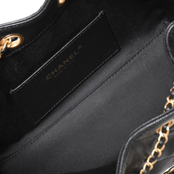 極美品 CHANEL シャネル CHANEL 25 ミニ チェーンショルダーバッグ AS5631 ランダム番台 ココマーク キャビアスキン 中古 4a005368
