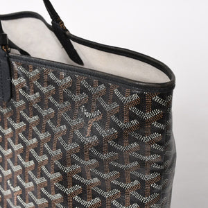 GOYARD ゴヤール Saint Louis PM サンルイ PM トートバッグ STLCROPMLTY01CL01P PVC レザー ブラック 良品 中古 4a005258