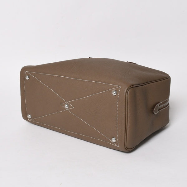 新品同様品 HERMES エルメス ヴィクトリア2 35 エトゥープ シルバー金具 トリヨンクレマンス Y刻印 トートバッグ トラベルバッグ 中古 4a005319