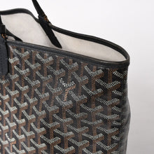 画像をギャラリービューアに読み込む, GOYARD ゴヤール Saint Louis PM サンルイ PM トートバッグ STLCROPMLTY01CL01P PVC レザー ブラック 良品 中古 4a005258