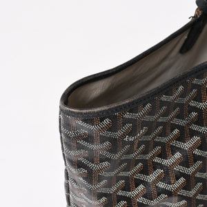 GOYARD ゴヤール Saint Louis PM サンルイ PM トートバッグ STLCROPMLTY01CL01P PVC レザー ブラック 良品 中古 4a005258