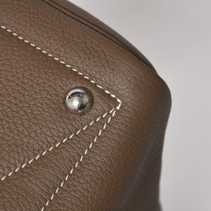 新品同様品 HERMES エルメス ヴィクトリア2 35 エトゥープ シルバー金具 トリヨンクレマンス Y刻印 トートバッグ トラベルバッグ 中古 4a005319