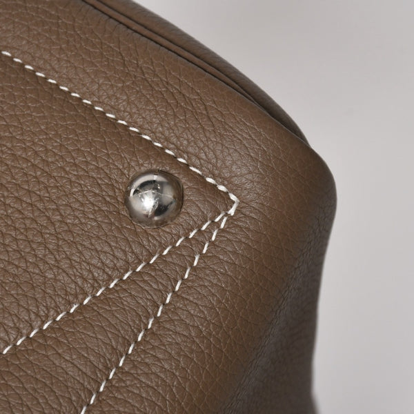 新品同様品 HERMES エルメス ヴィクトリア2 35 エトゥープ シルバー金具 トリヨンクレマンス Y刻印 トートバッグ トラベルバッグ 中古 4a005319