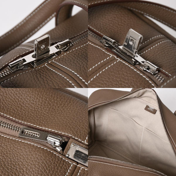 新品同様品 HERMES エルメス ヴィクトリア2 35 エトゥープ シルバー金具 トリヨンクレマンス Y刻印 トートバッグ トラベルバッグ 中古 4a005319