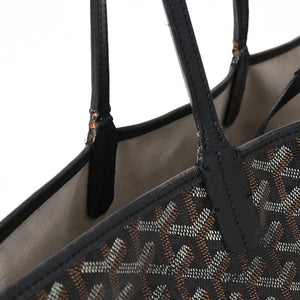GOYARD ゴヤール Saint Louis PM サンルイ PM トートバッグ STLCROPMLTY01CL01P PVC レザー ブラック 良品 中古 4a005258