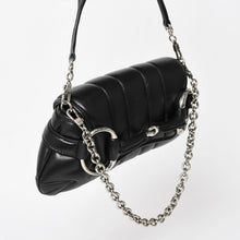 画像をギャラリービューアに読み込む, 極美品 GUCCI グッチ ホースビット 2wayショルダーバッグ 764339 レザー ブラック シルバー金具 中古 4a005266