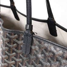 画像をギャラリービューアに読み込む, GOYARD ゴヤール Saint Louis PM サンルイ PM トートバッグ STLCROPMLTY01CL01P PVC レザー ブラック 良品 中古 4a005258
