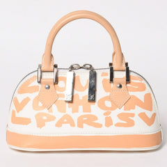 LOUIS VUITTON Monogram Graffiti Alma PM Oriental Handbag M92178 White Beige Good Condition Used 4a005264