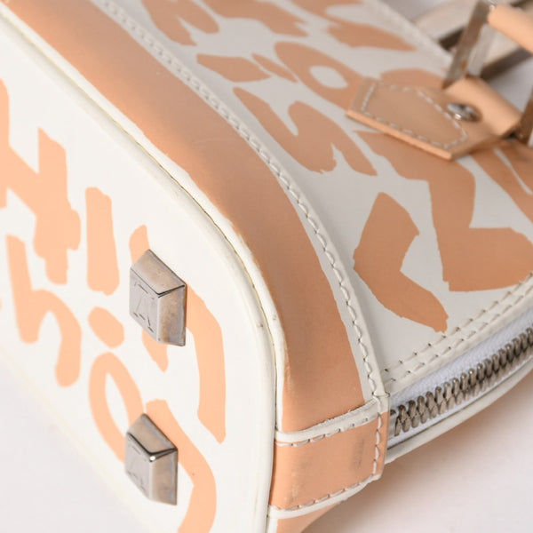 LOUIS VUITTON Monogram Graffiti Alma PM Oriental Handbag M92178 White Beige Good Condition Used 4a005264