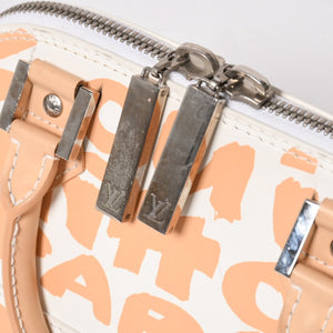 LOUIS VUITTON Monogram Graffiti Alma PM Oriental Handbag M92178 White Beige Good Condition Used 4a005264