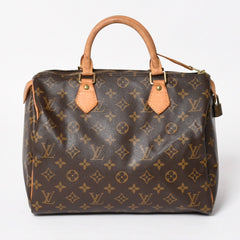 LOUIS VUITTON ルイヴィトン スピーディ30 ハンドバッグ M41526 モノグラム ブラウン ゴールド金具 美品 中古 4a005247