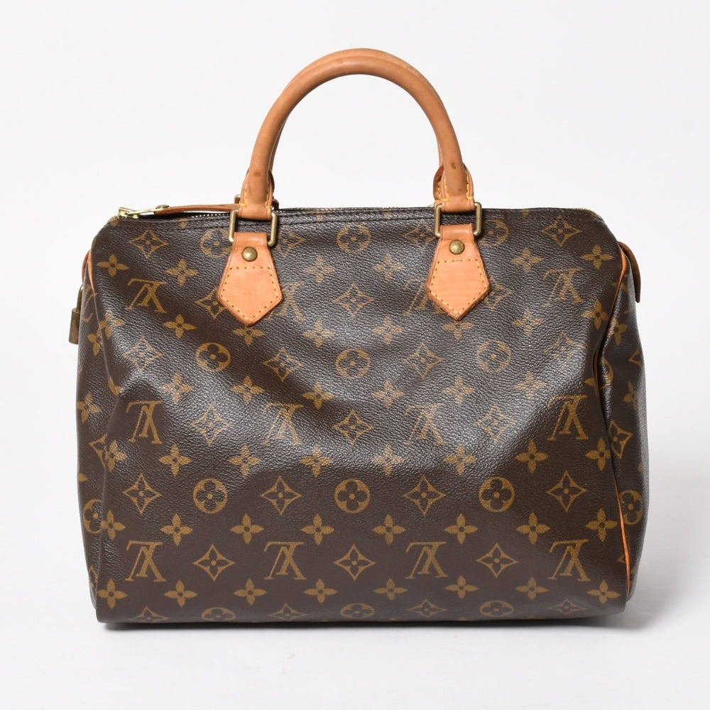 LOUIS VUITTON Speedy 30 Handbag M41526 Monogram Brown Gold Hardware Good Condition Used 4a005247