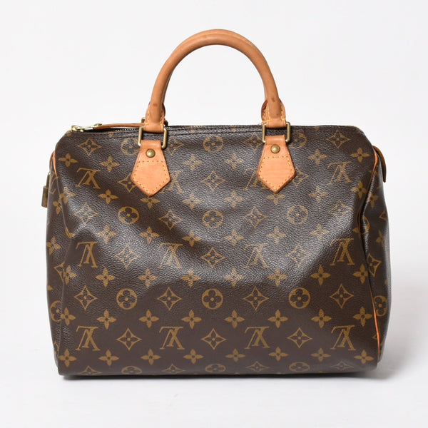 LOUIS VUITTON ルイヴィトン スピーディ30 ハンドバッグ M41526 モノグラム ブラウン ゴールド金具 美品 中古 4a005247
