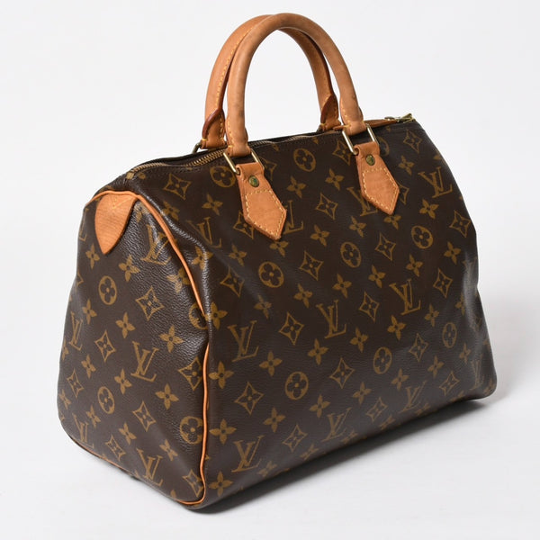 LOUIS VUITTON ルイヴィトン スピーディ30 ハンドバッグ M41526 モノグラム ブラウン ゴールド金具 美品 中古 4a005247
