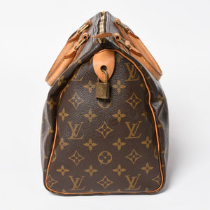LOUIS VUITTON ルイヴィトン スピーディ30 ハンドバッグ M41526 モノグラム ブラウン ゴールド金具 美品 中古 4a005247