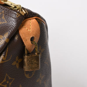LOUIS VUITTON ルイヴィトン スピーディ30 ハンドバッグ M41526 モノグラム ブラウン ゴールド金具 美品 中古 4a005247