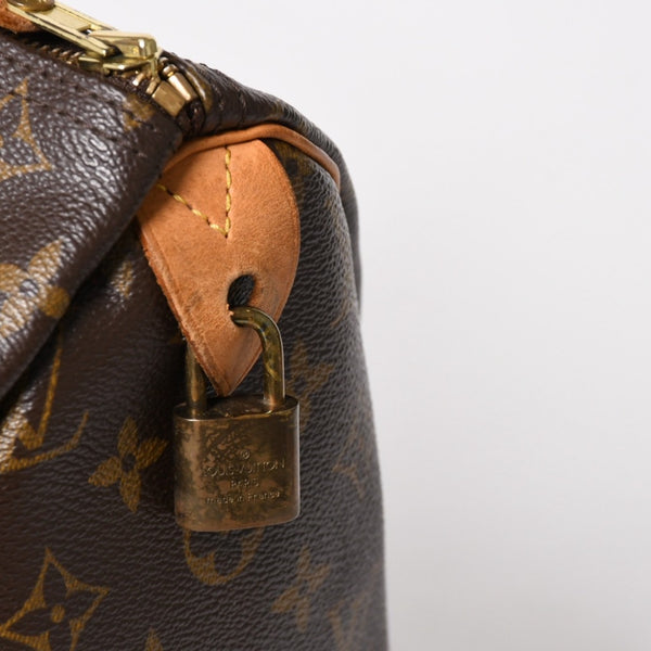LOUIS VUITTON ルイヴィトン スピーディ30 ハンドバッグ M41526 モノグラム ブラウン ゴールド金具 美品 中古 4a005247