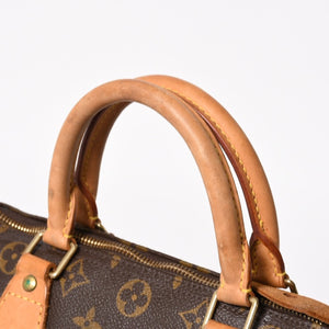 LOUIS VUITTON ルイヴィトン スピーディ30 ハンドバッグ M41526 モノグラム ブラウン ゴールド金具 美品 中古 4a005247