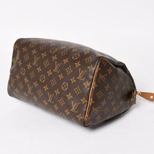 LOUIS VUITTON ルイヴィトン スピーディ30 ハンドバッグ M41526 モノグラム ブラウン ゴールド金具 美品 中古 4a005247