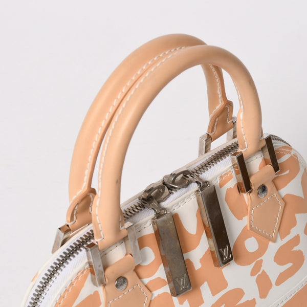 LOUIS VUITTON Monogram Graffiti Alma PM Oriental Handbag M92178 White Beige Good Condition Used 4a005264