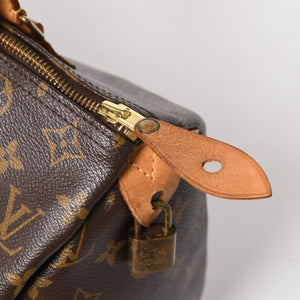 LOUIS VUITTON ルイヴィトン スピーディ30 ハンドバッグ M41526 モノグラム ブラウン ゴールド金具 美品 中古 4a005247