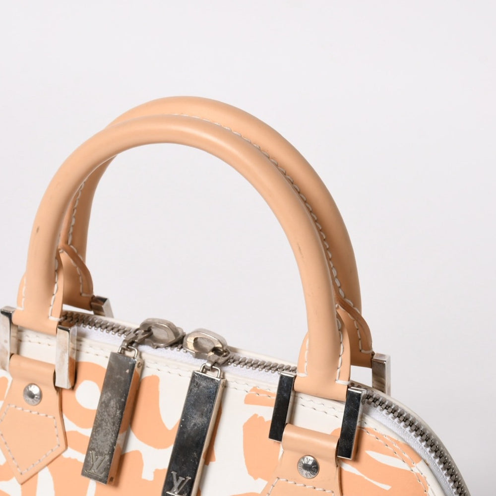 LOUIS VUITTON ルイヴィトン モノグラム グラフィティ アルマPM オリゾンタル ハンドバッグ M92178 ホワイト ベージュ 美品 中古 4a005264