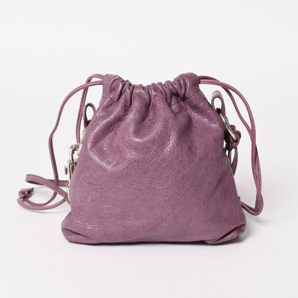 極美品 BALENCIAGA バレンシアガ ショルダーバッグ ショルダーポーチ パープル シルバー金具 252617 中古 4a005260