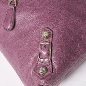 極美品 BALENCIAGA バレンシアガ ショルダーバッグ ショルダーポーチ パープル シルバー金具 252617 中古 4a005260