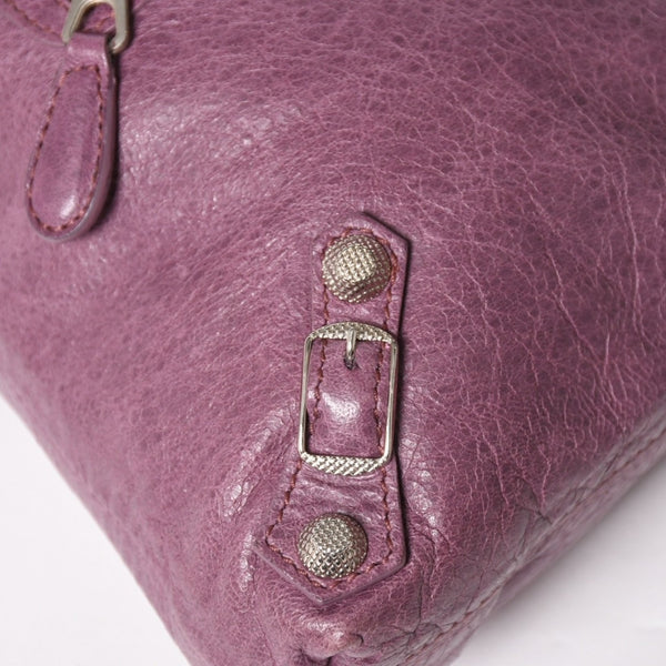 極美品 BALENCIAGA バレンシアガ ショルダーバッグ ショルダーポーチ パープル シルバー金具 252617 中古 4a005260