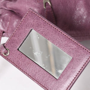 極美品 BALENCIAGA バレンシアガ ショルダーバッグ ショルダーポーチ パープル シルバー金具 252617 中古 4a005260