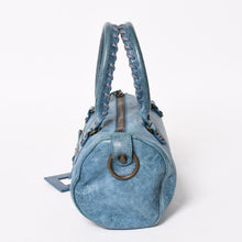 Load image into Gallery viewer, BALENCIAGA バレンシアガ ミニ ツィギー 2WAY ハンドバッグ ショルダーバッグ 138223 ブルー ターコイズブルー 美品 中古 4a005334