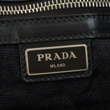 画像をギャラリービューアに読み込む, 極美品 PRADA プラダ トートバッグ ブリーフケース ビジネスバッグ サファーノレザー ブラック ブルー シルバー金具 中古 4a005269