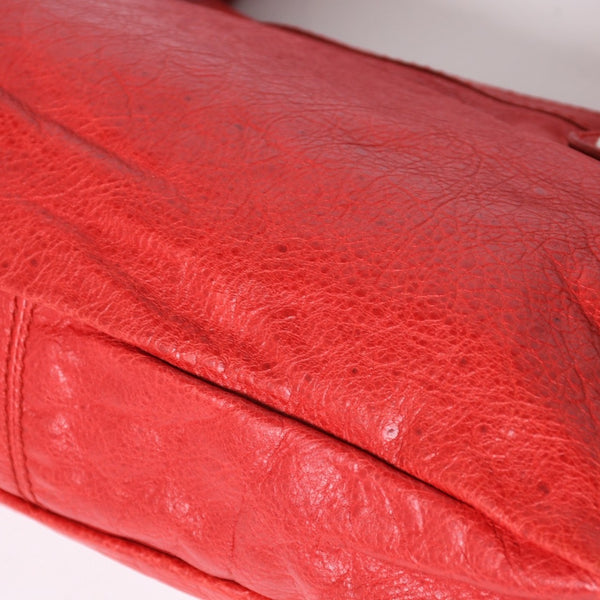 極美品 BALENCIAGA バレンシアガ ジャイアント ファースト 2WAYバッグ 285433 レザー レッド ゴールド金具 中古 4a005272