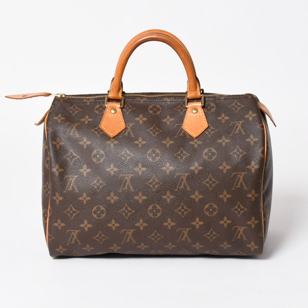LOUIS VUITTON ルイヴィトン スピーディ30 ハンドバッグ M41526 モノグラム ブラウン ゴールド金具 美品 中古 4a004868