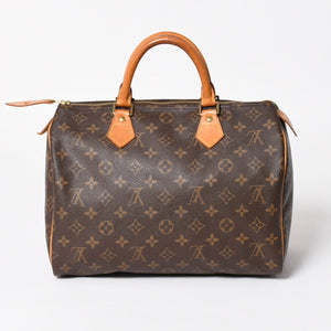 LOUIS VUITTON ルイヴィトン スピーディ30 ハンドバッグ M41526 モノグラム ブラウン ゴールド金具 美品 中古 4a004868