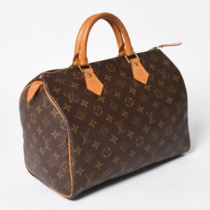 LOUIS VUITTON ルイヴィトン スピーディ30 ハンドバッグ M41526 モノグラム ブラウン ゴールド金具 美品 中古 4a004868
