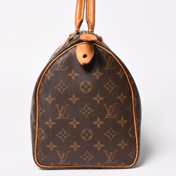 LOUIS VUITTON ルイヴィトン スピーディ30 ハンドバッグ M41526 モノグラム ブラウン ゴールド金具 美品 中古 4a004868