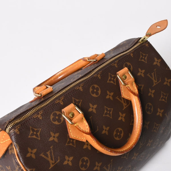 LOUIS VUITTON ルイヴィトン スピーディ30 ハンドバッグ M41526 モノグラム ブラウン ゴールド金具 美品 中古 4a004868