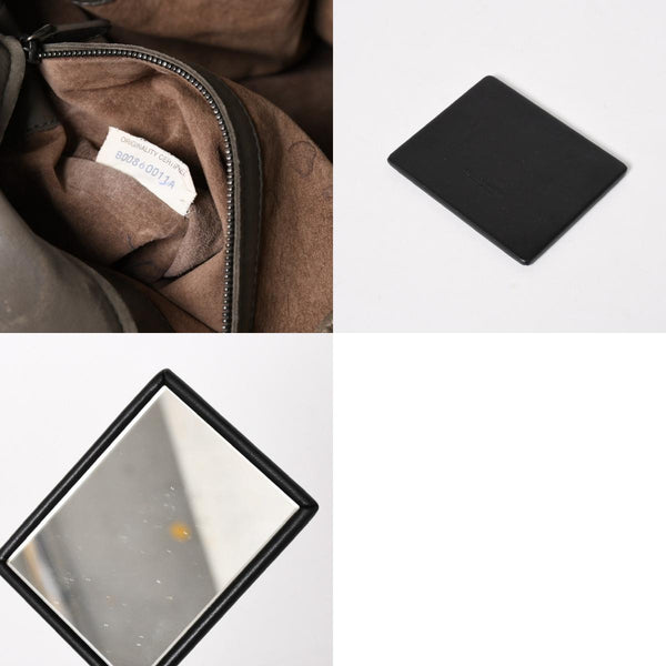 BOTTEGA VENETA ボッテガヴェネタ イントレチャート ハンドバッグ B00860011A ラムスキン チャコールグレー 美品 中古 4a005274